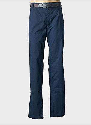 Pantalon chino stretch taille normale bleu LUIGI MORINI homme