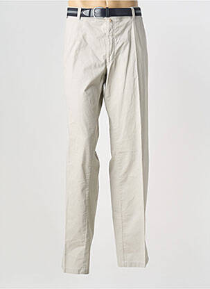 Pantalon droit stretch taille normale beige LUIGI MORINI homme