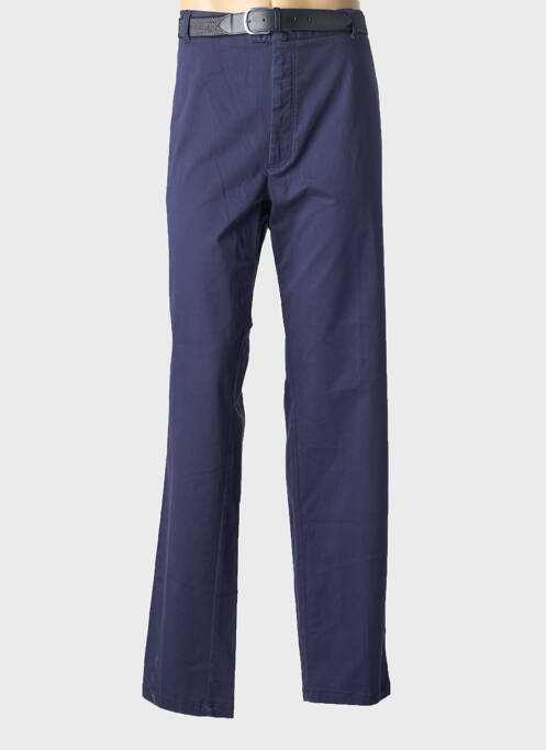 Pantalon chino stretch taille normale bleu LUIGI MORINI homme