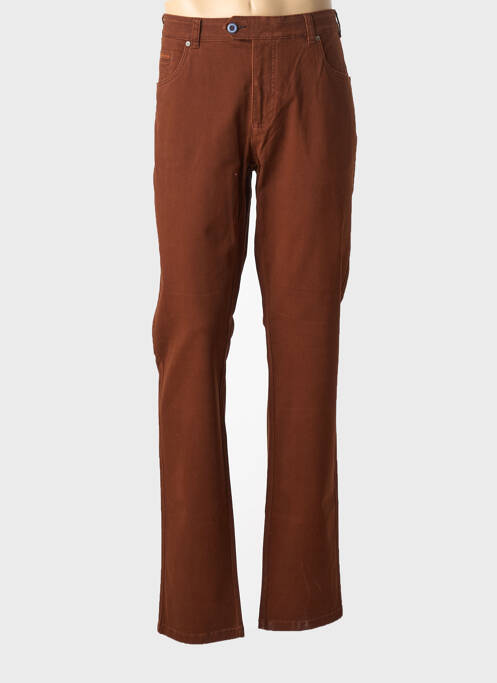 Pantalon droit stretch taille normale marron LM CONFECTION homme