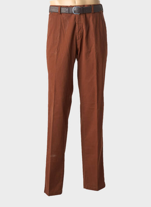 Pantalon droit stretch taille normale marron LUIGI MORINI homme