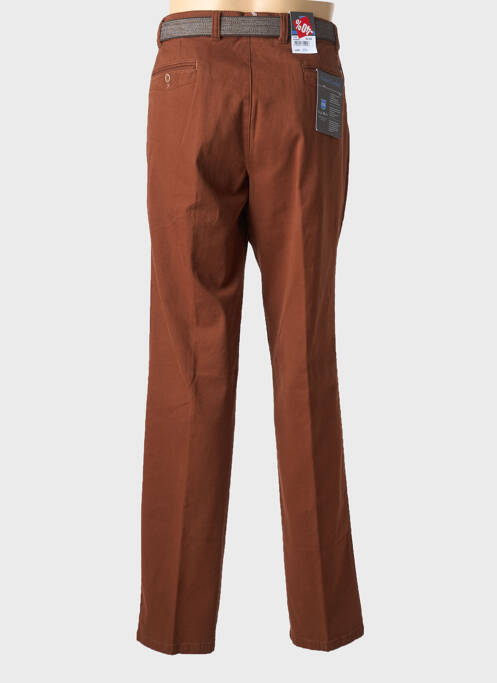 Pantalon droit stretch taille normale marron LUIGI MORINI homme