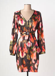 Robe courte manches longues manches longues orange LOLA ESPELETA femme