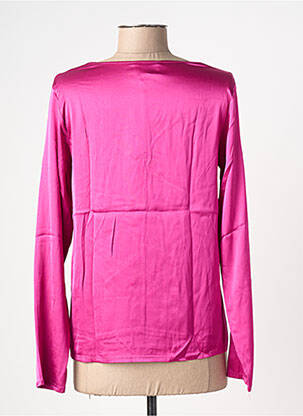 Top coupe fluide manches longues rose LEO & UGO femme