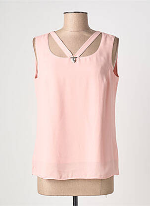 Top col carré sans manche rose GREGORY PAT femme