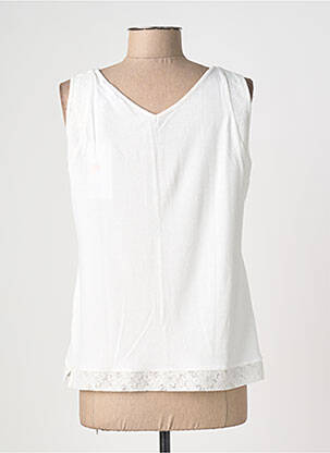 Top tissage jersey sans manche blanc GREGORY PAT femme