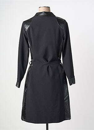 Robe mi-longue manches longues manches longues noir GREGORY PAT femme