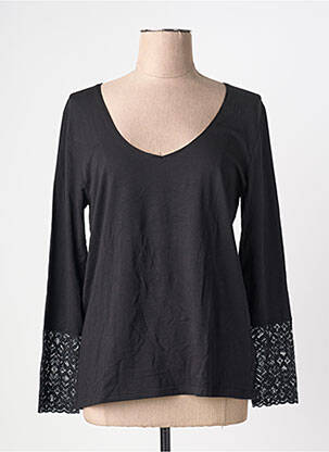 Top/caraco tissage jersey noir LEMAHIEU femme