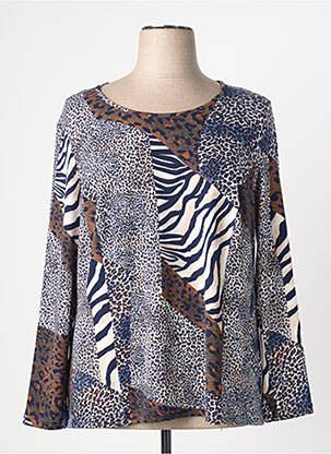Pull coupe droite manches longues marron GUY DUBOUIS femme