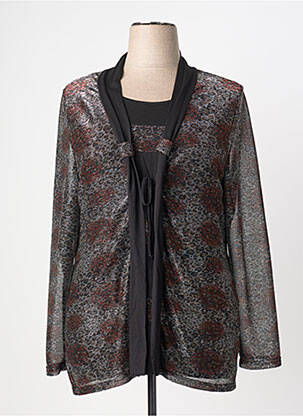 Top stretch manches longues noir GREGORY PAT femme
