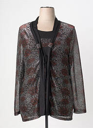 Top stretch manches longues noir GREGORY PAT femme