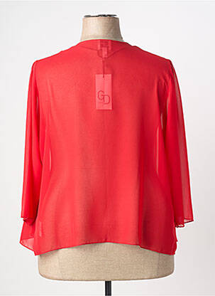 Gilet manches longues manches 3/4 rouge GUY DUBOUIS femme