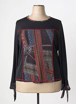 Top stretch manches longues noir GRIFFON femme