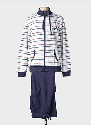 Pyjama tissage jersey bleu PASTUNETTE homme