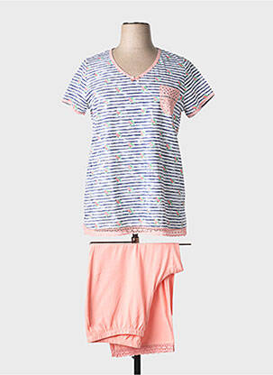 Pyjama col v rose SENORETTA femme