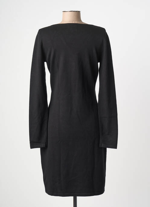 Robe mi-longue manches longues manches longues noir LEO & UGO femme