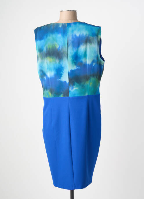Robe mi-longue imprimé fantaisie sans manche bleu GREGORY PAT femme