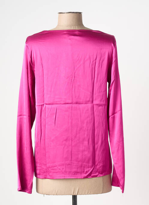 Top coupe fluide manches longues rose LEO & UGO femme