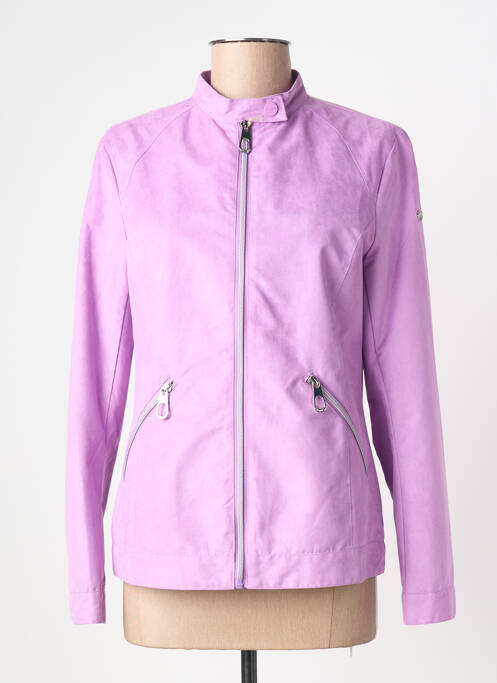 Veste casual tissage suedine rose VIRGINIA BLU' femme