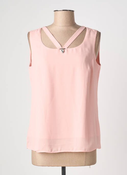 Top col carré sans manche rose GREGORY PAT femme