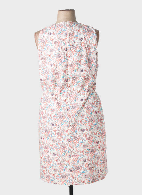 Robe mi-longue imprimé fleurs sans manche beige GUY DUBOUIS femme