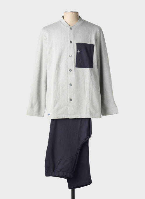 Pyjama col v bleu EMINENCE homme