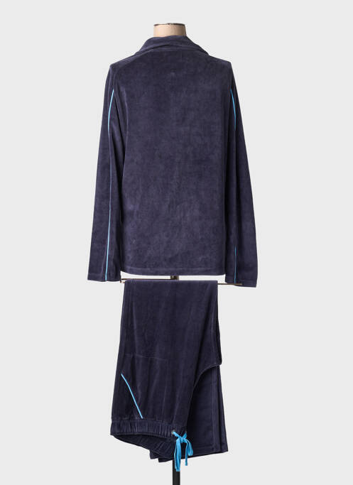 Pyjama coupe droite bleu MASSANA femme