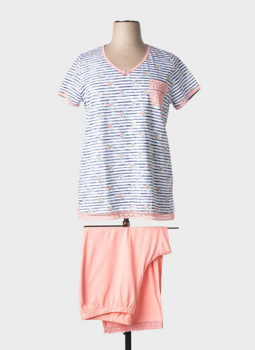 Pyjama col v rose SENORETTA femme