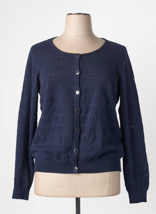 Gilet manches longues bleu ELLE EST OU LA MER femme