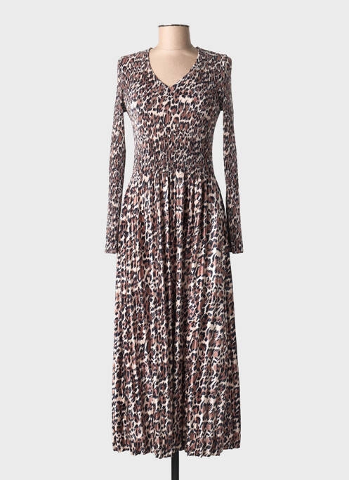 Robe longue marron LEO & UGO femme