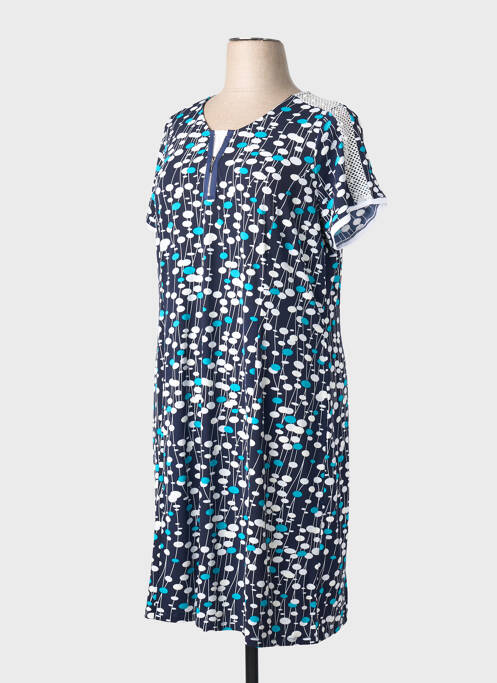 Robe mi-longue bleu GUY DUBOUIS femme