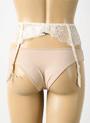 Guêpière/porte-jarretelle effet matière satinée blanc SIMONE PERELE femme