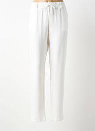 Pantalon droit taille élastique taille normale blanc MERI & ESCA femme