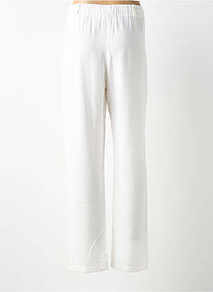 Pantalon droit taille élastique taille normale blanc MERI & ESCA femme