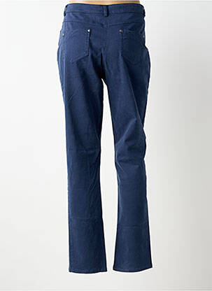 Pantalon droit stretch taille normale bleu GUY DUBOUIS femme