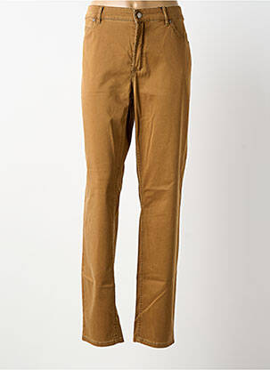 Pantalon droit stretch taille normale marron TONI femme