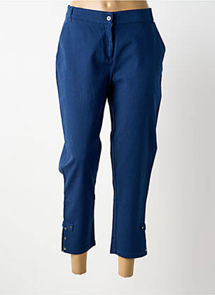 Pantalon 7/8 stretch taille normale bleu GUY DUBOUIS femme