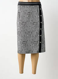 Jupe mi-longue coupe droite gris GUY DUBOUIS femme