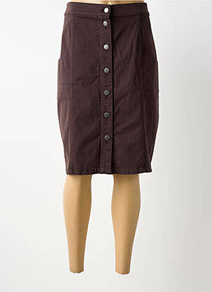Jupe mi-longue stretch marron MERI & ESCA femme