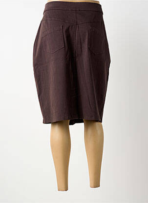 Jupe mi-longue stretch marron MERI & ESCA femme