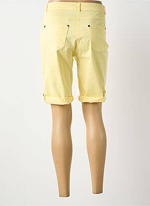 Bermuda tissage popeline taille normale jaune GUY DUBOUIS femme