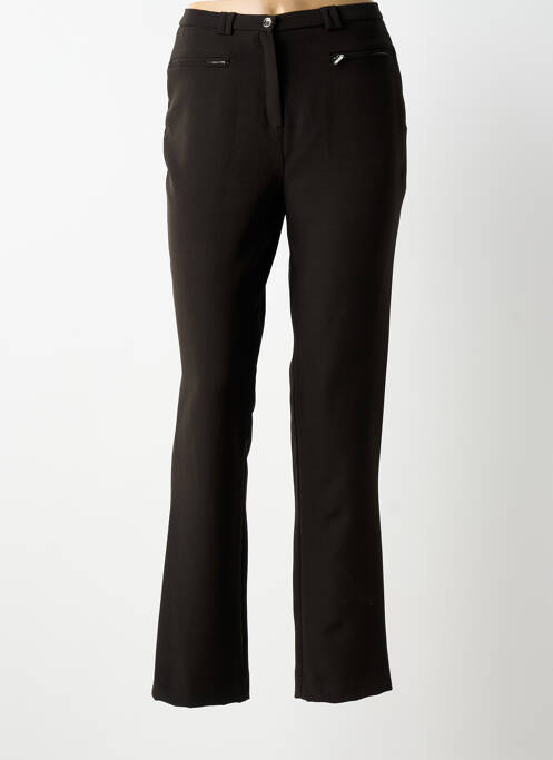 Pantalon droit stretch taille normale noir GUY DUBOUIS femme