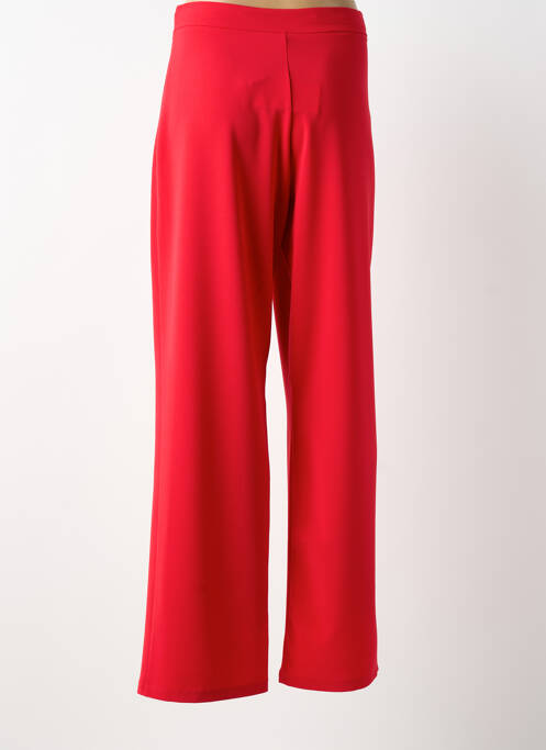 Pantalon droit tissage crêpe taille normale rouge GREGORY PAT femme