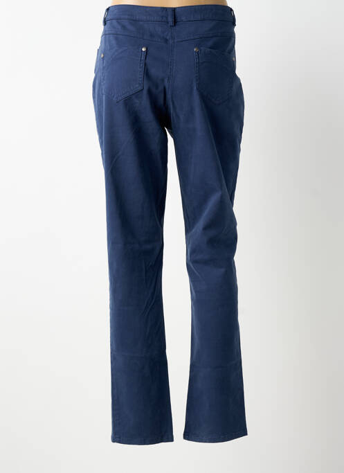 Pantalon droit stretch taille normale bleu GUY DUBOUIS femme