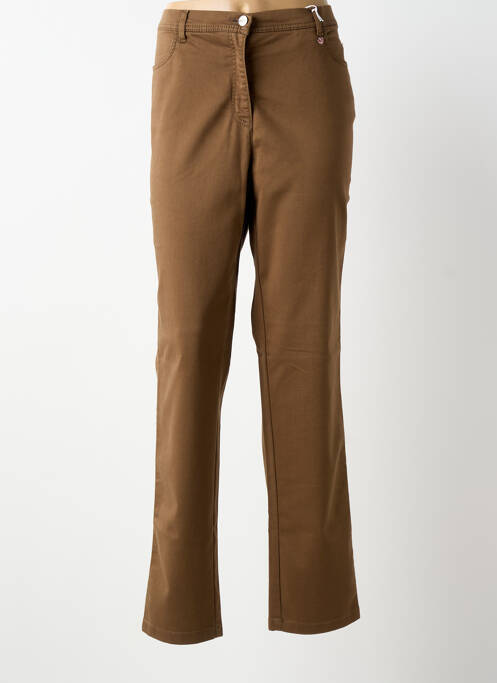 Pantalon droit stretch taille normale marron TONI femme