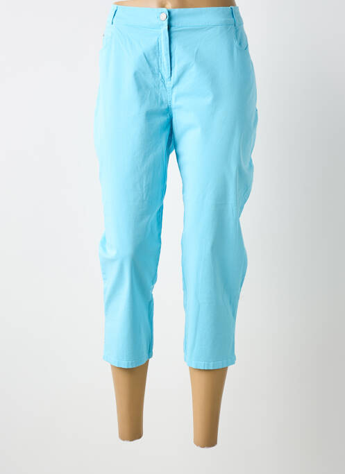 Pantacourt stretch taille normale bleu GUY DUBOUIS femme