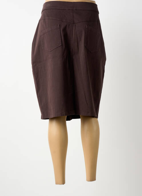 Jupe mi-longue stretch marron MERI & ESCA femme