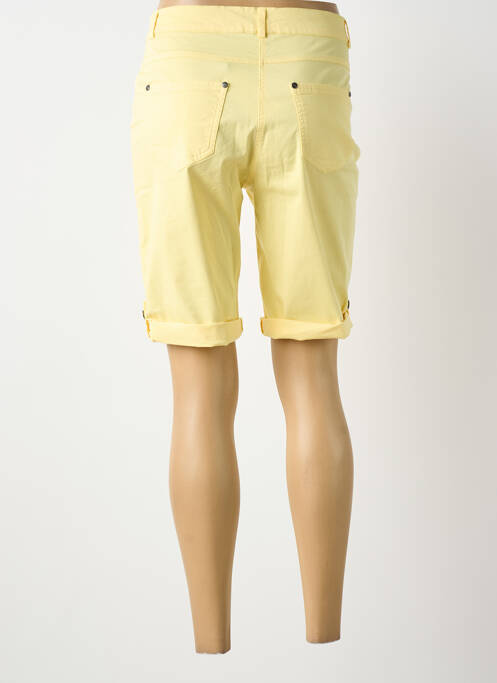 Bermuda tissage popeline taille normale jaune GUY DUBOUIS femme