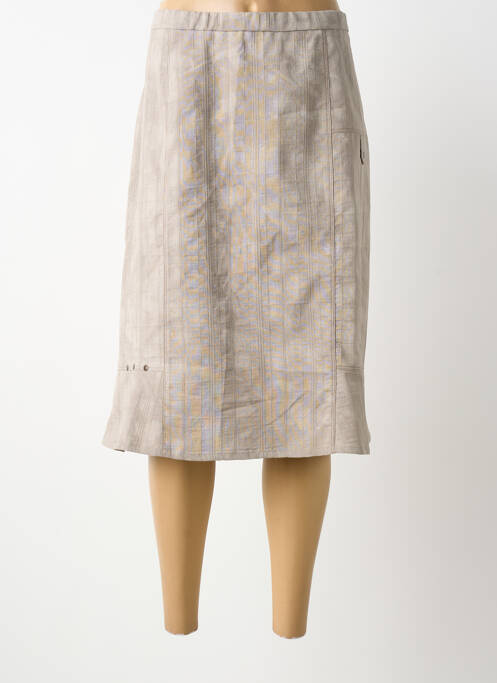 Jupe mi-longue gris GUY DUBOUIS femme