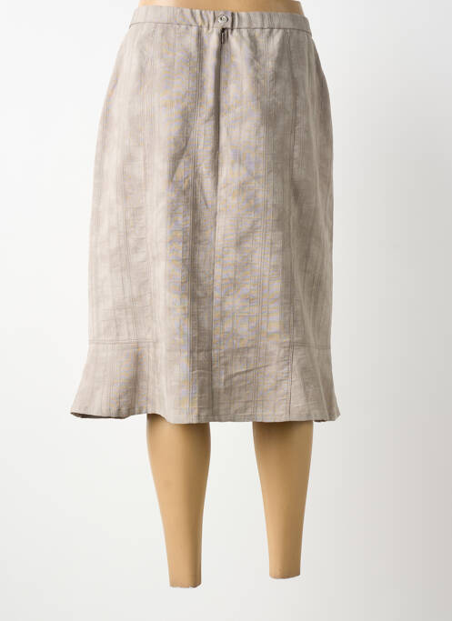 Jupe mi-longue gris GUY DUBOUIS femme